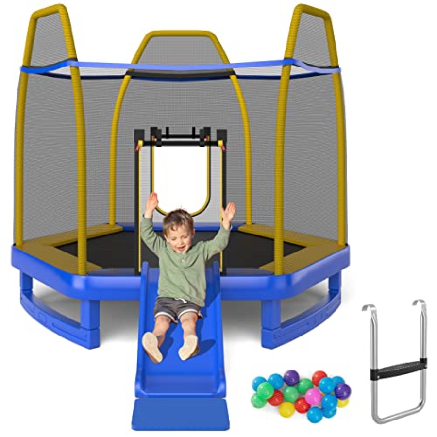 Trampoline Spring Cover - 7 FT Trampoline With Ladder Slide