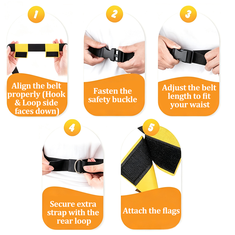 6PCS Flag Football Belts Set A - Sports Equipment Football 评论和价格